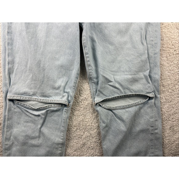 ATELIER Womens High‎ Rise Flip over Waist Straight Leg Open Knee Jeans 31x29 - Picture 2 of 14